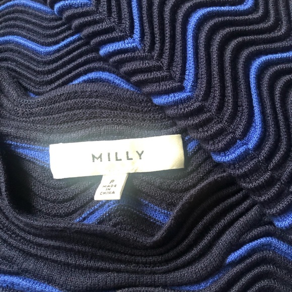 Milly long sleeve blue crop sweater - size Petite Small - Picture 4 of 4